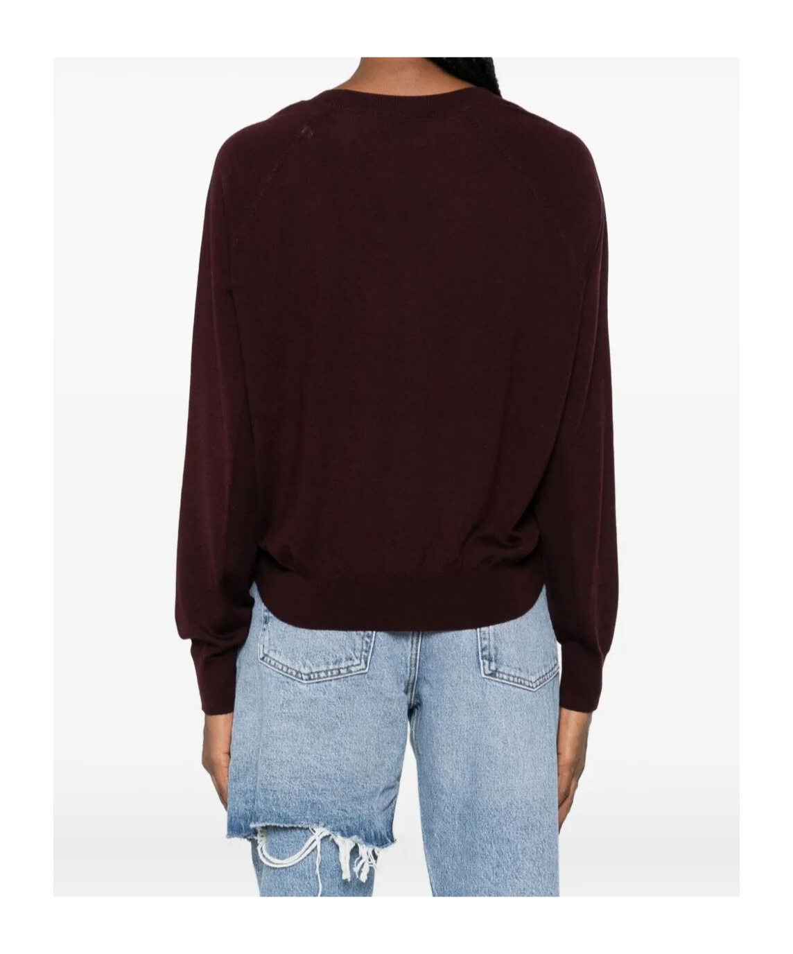 Elisabetta Franchi Wool Blend Tricot V-neck Sweater In Red