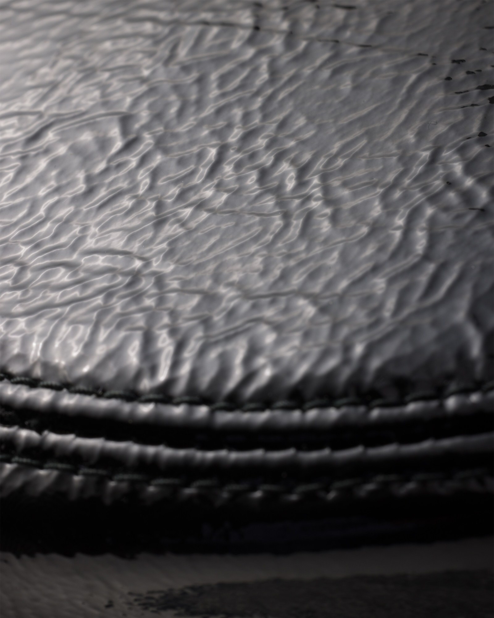 Prada Triangle-logo Patent-leather Bucket Hat In Black