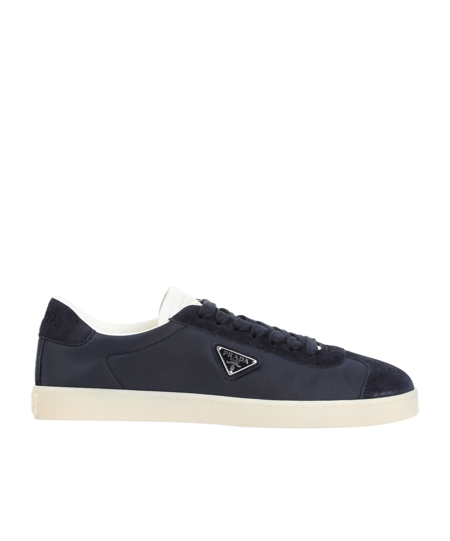 Prada Nylon Sneakers With Suede Inserts In Black
