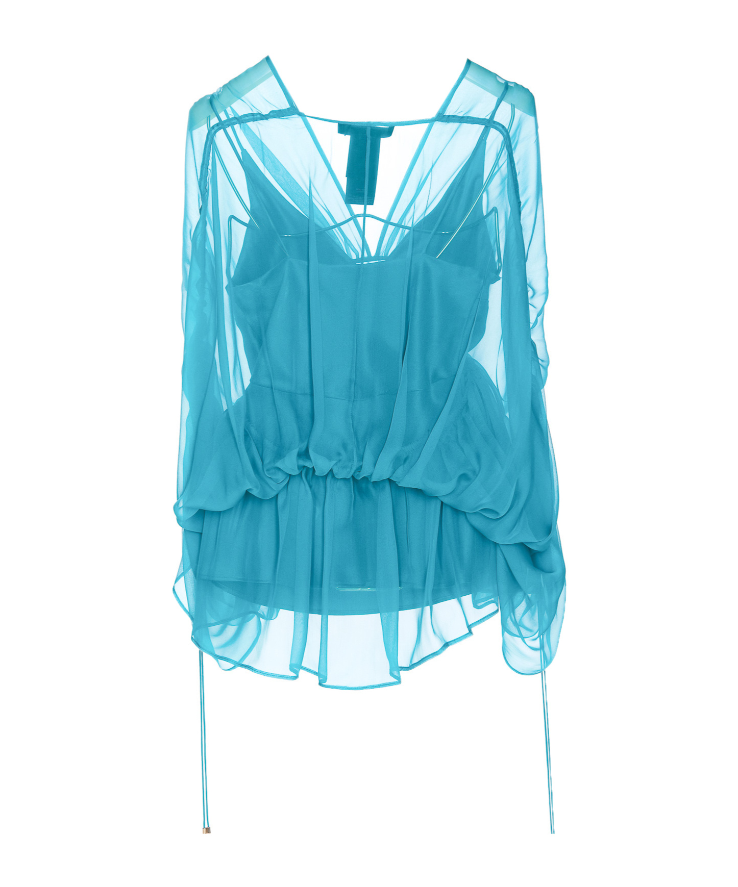 Max Mara Long-sleeved Blouse In Blue