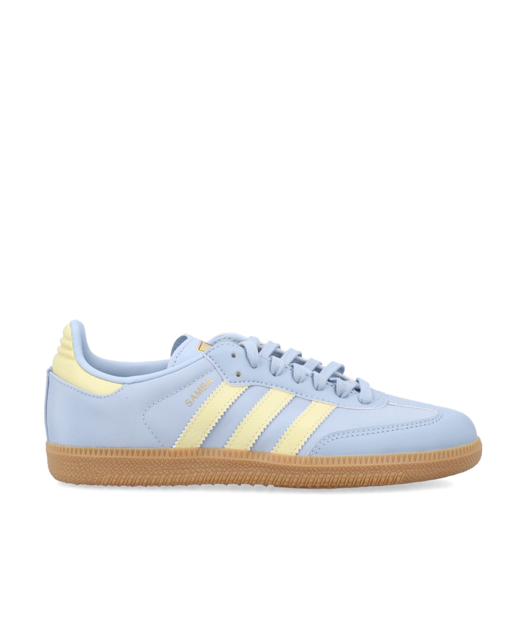 Shop Adidas Originals Samba Og Lace-up Trainers In Yellow - Light Blue/yellow