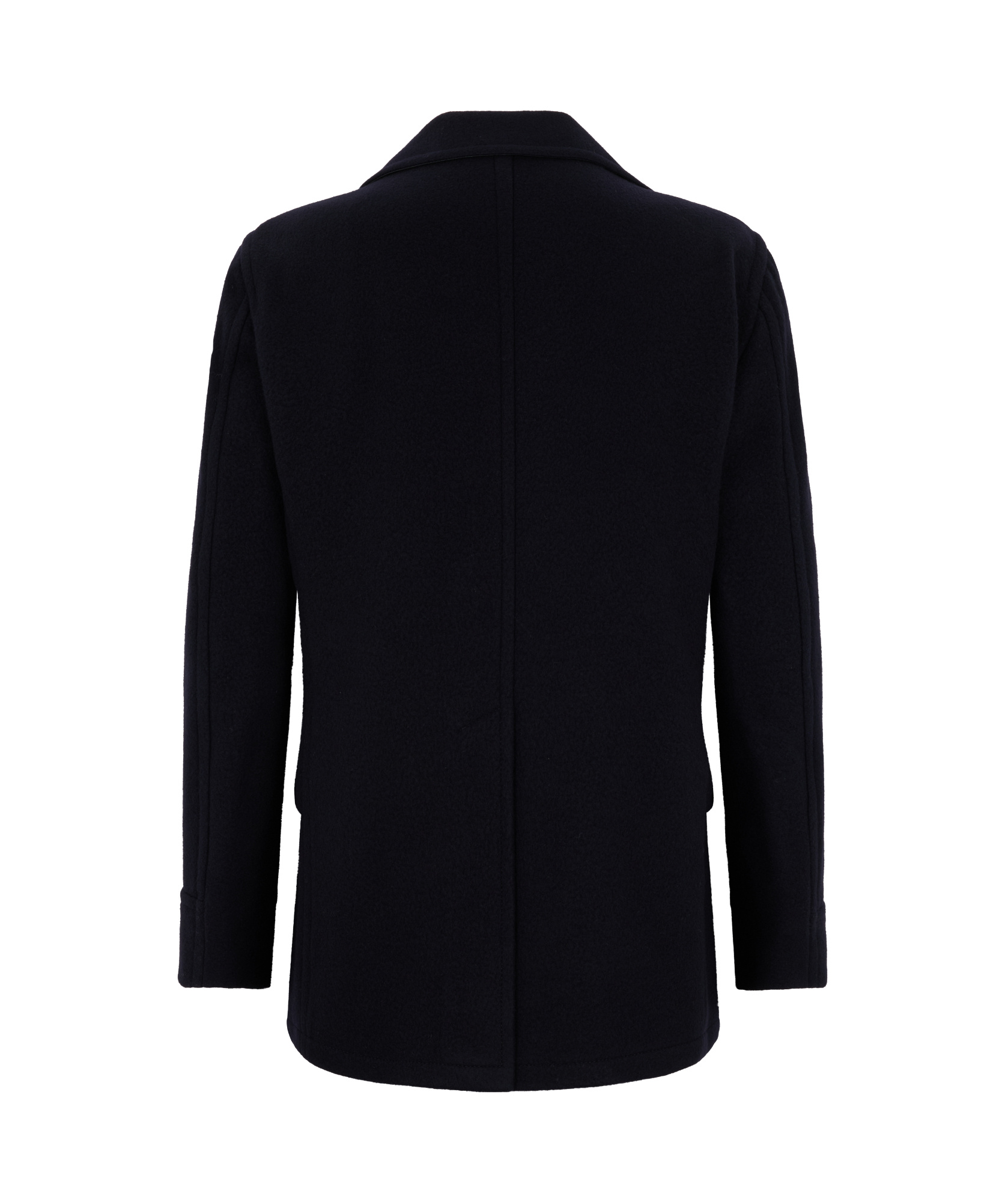 Tagliatore Double-breasted Lapel Peacoat In Blue