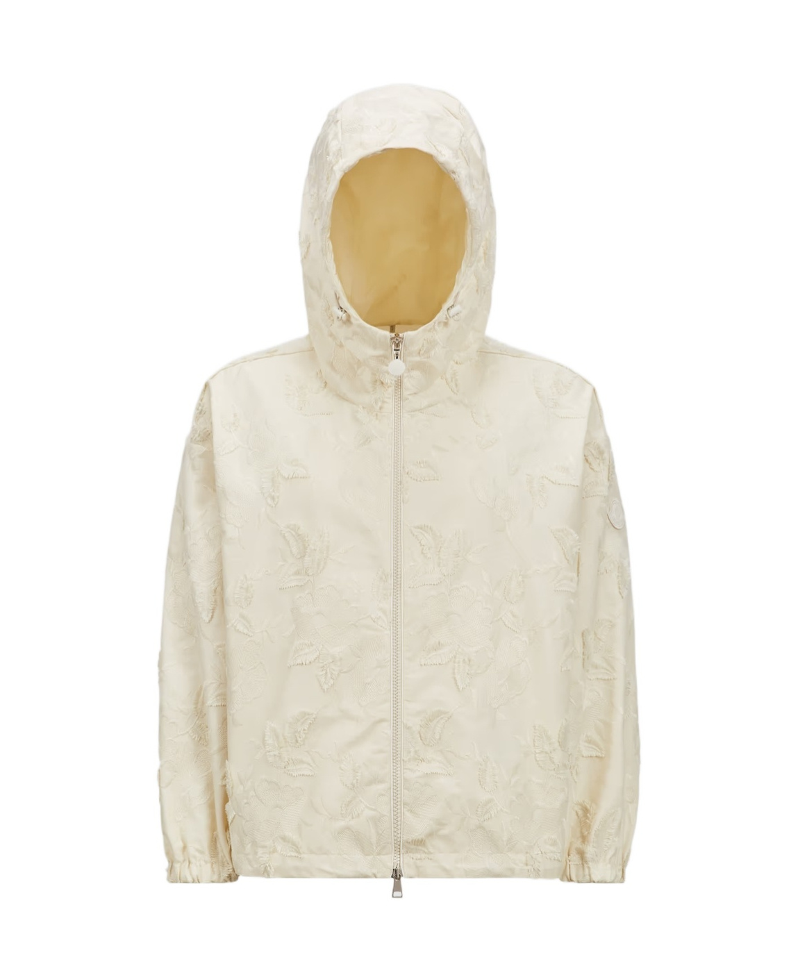 Moncler Charmeil Hooded Jacket In Ivory White