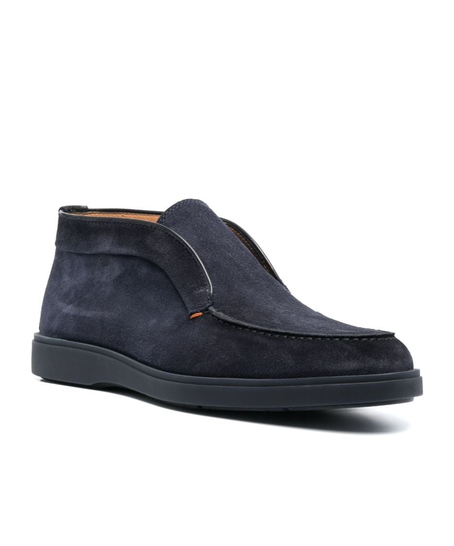 SANTONI SANTONI ROUND TOE SLIP-ON ANKLE BOOTS