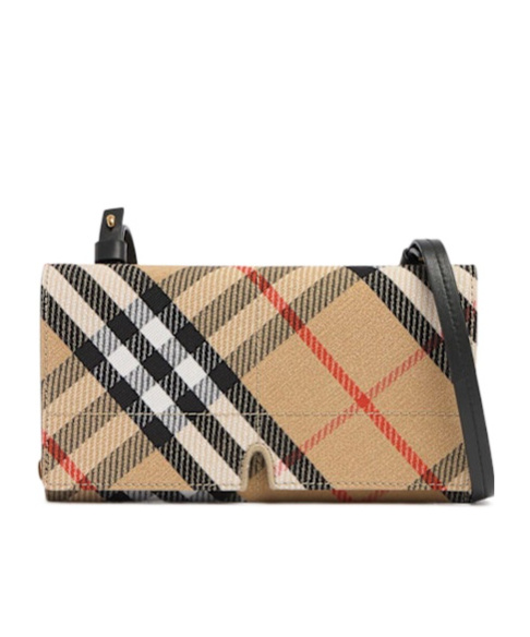 Burberry Snip Multi Pouch Canvas Shoulder Bag