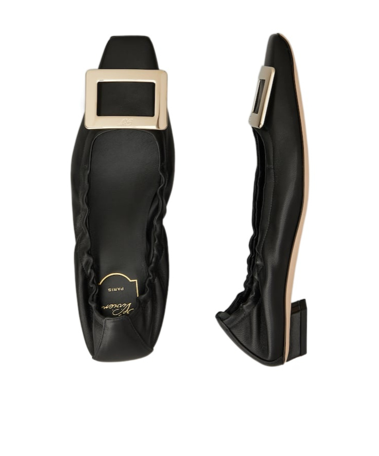 Roger Vivier Belle Vivier Ballet Flats In Black