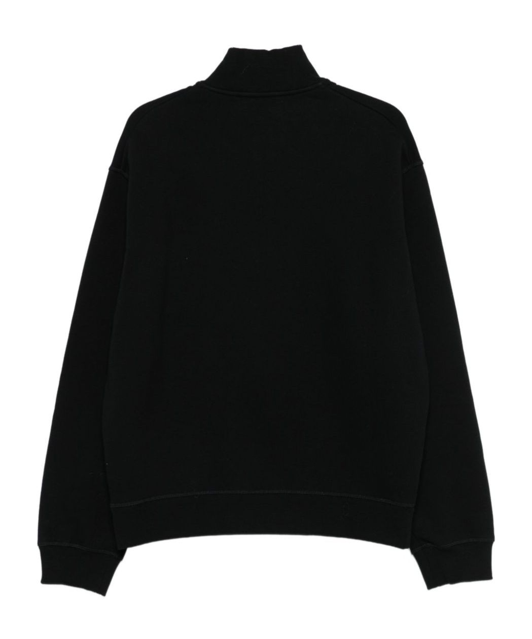 Dsquared2 Black High Neck Sweatshirt With Lettering Logo On The Front In Cotton Man In Black