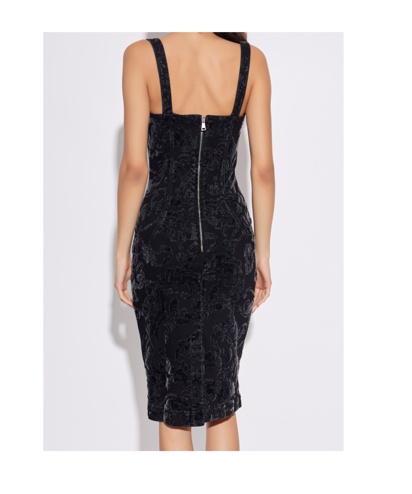 Versace Jeans Off Shoulder Dress In Black