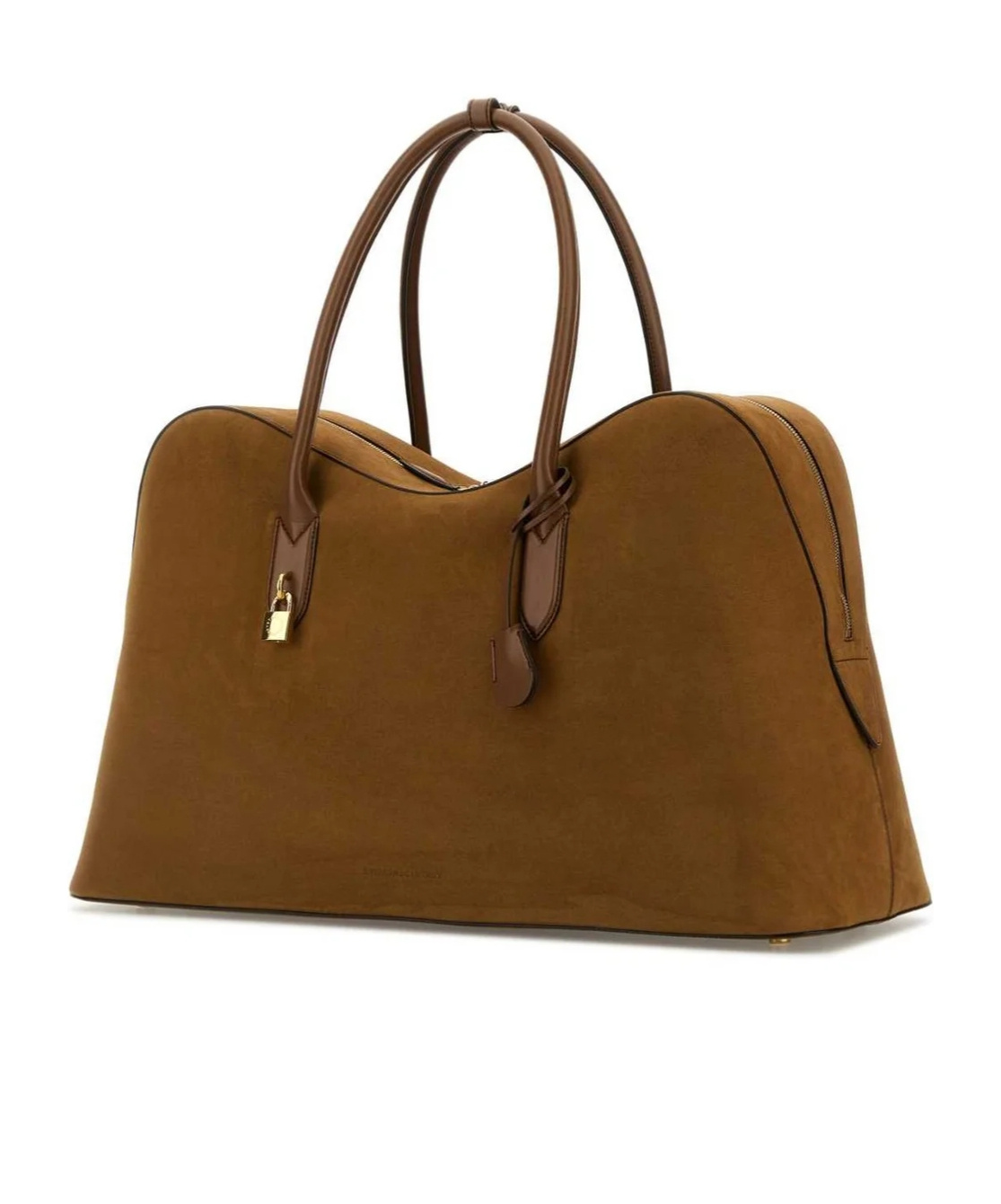 Stella Mccartney Borsa Da Viaggio In Suede Alter Mat Caramello Donna In Brown