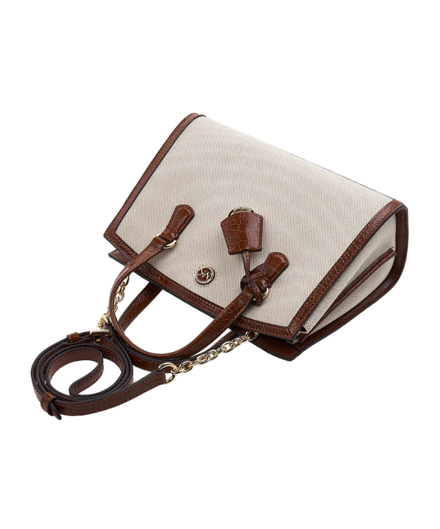 Michael Kors Double-handle Cross-body Bag In Nude