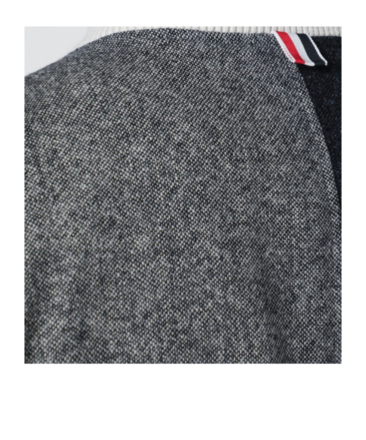 Thom Browne Wool Bomber Jacket With Color Block Design In Multi