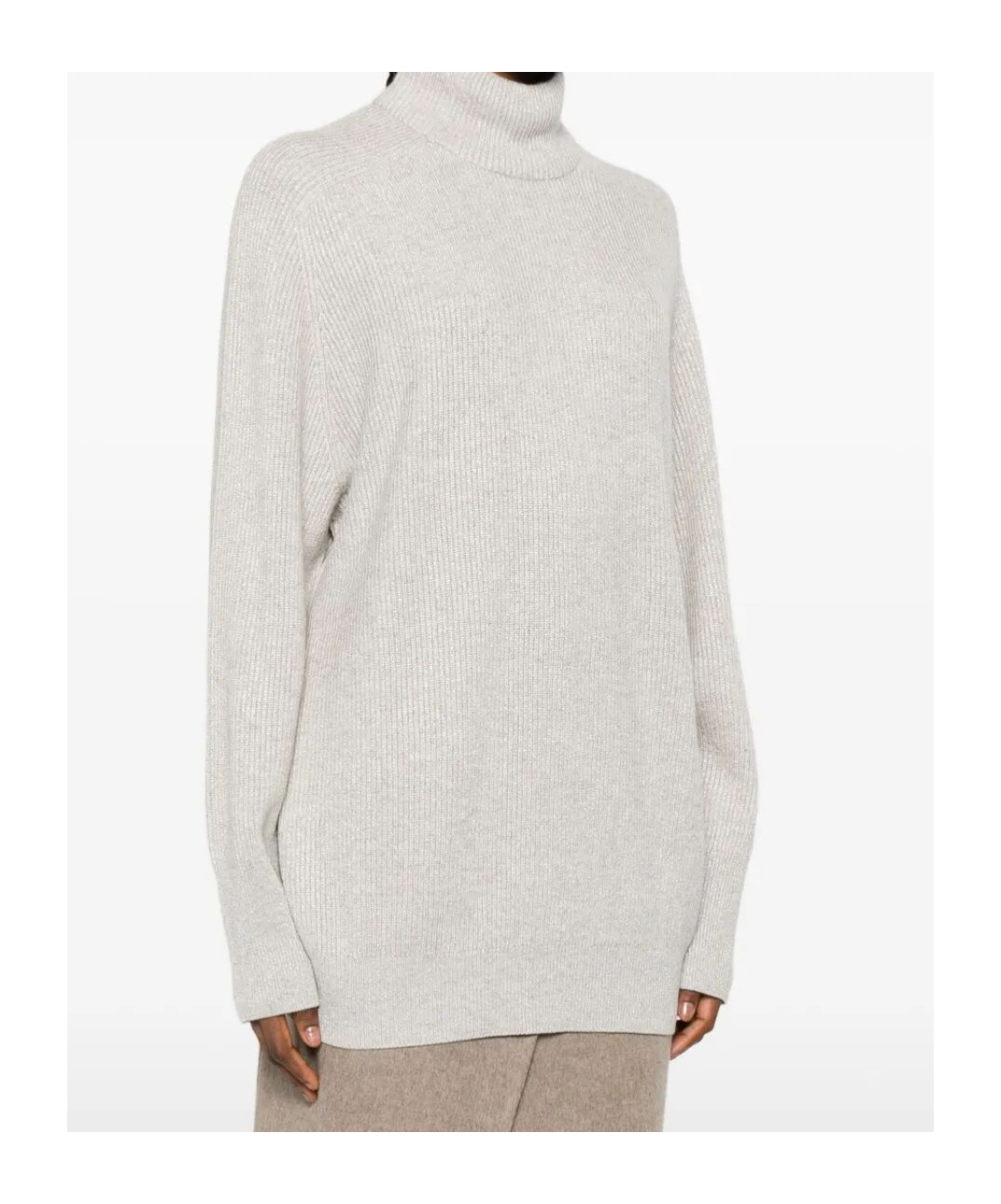 Brunello Cucinelli Roll-neck Cashmere Sweater In White