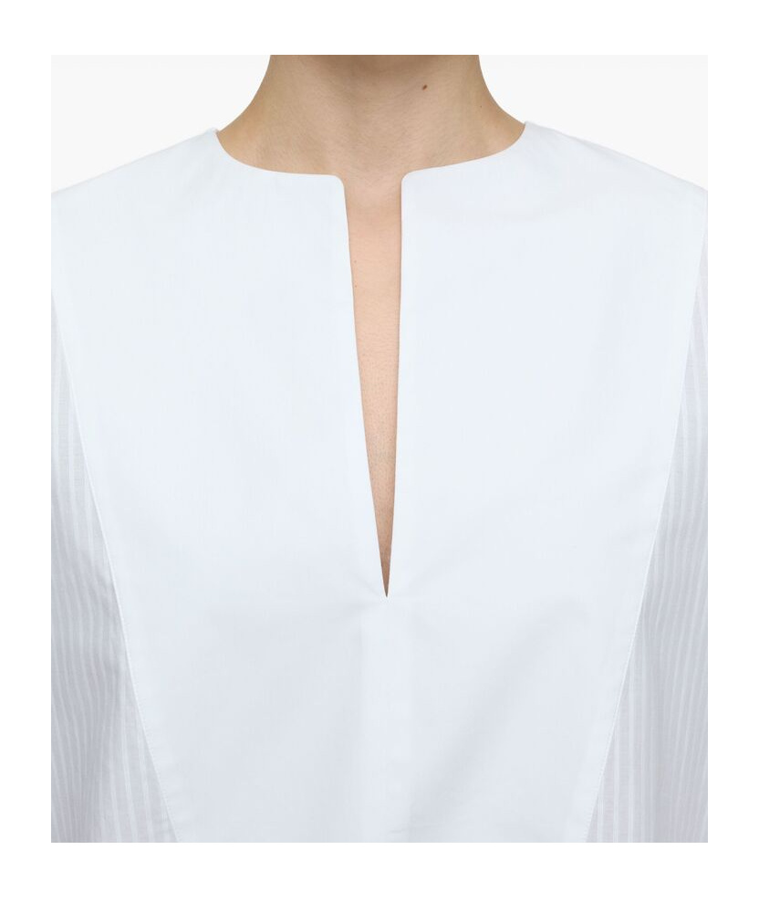 Shop Closed Striped Blouse In White