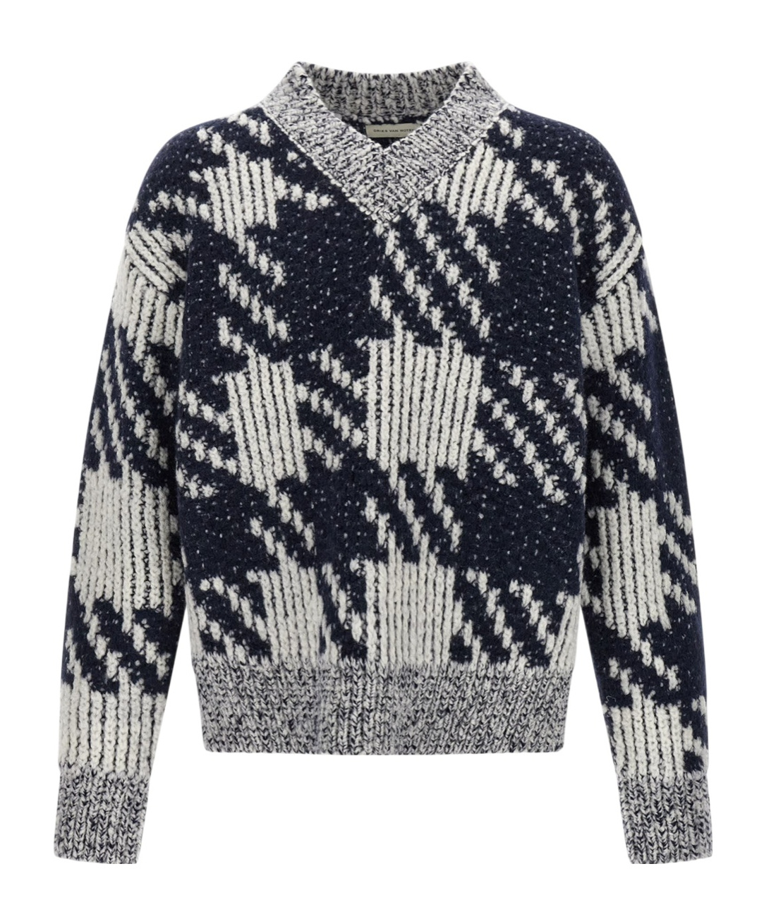 Dries Van Noten Men Marti Sweater In Wool With Jacquard Pattern In Multi
