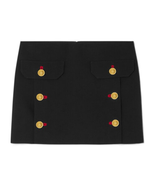 Versace Cowl Turtleneck Cap-sleeve Cady Blouse In Black