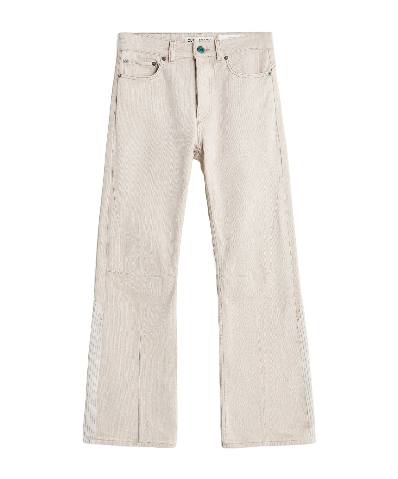 Our Legacy Moto Cut Straight-leg Jeans In White