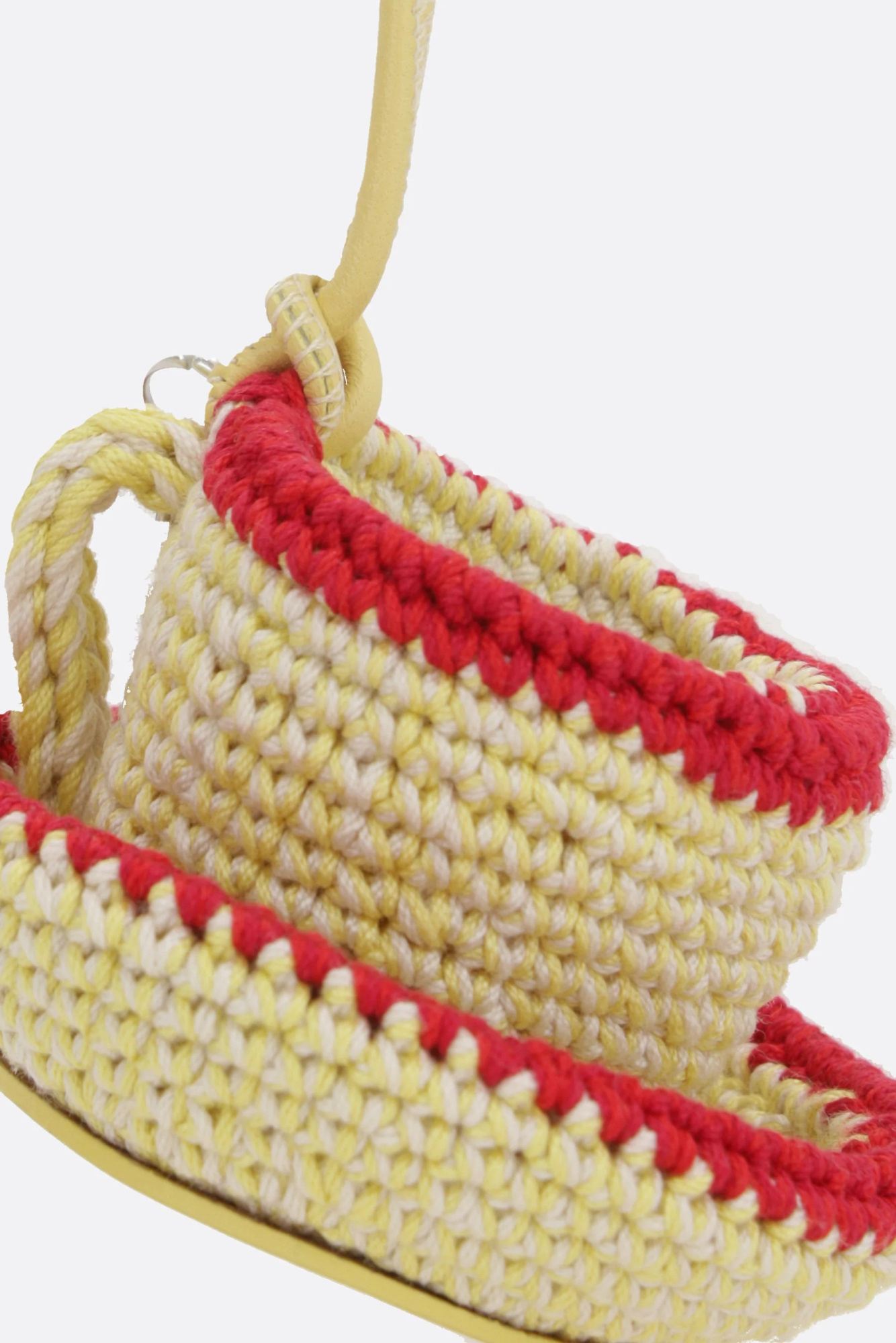 Jw Anderson Tea Cup Bag Charm In Yellow