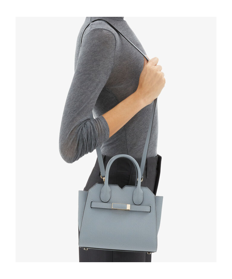 Valextra Double Handle Shoulder Bag In Gray