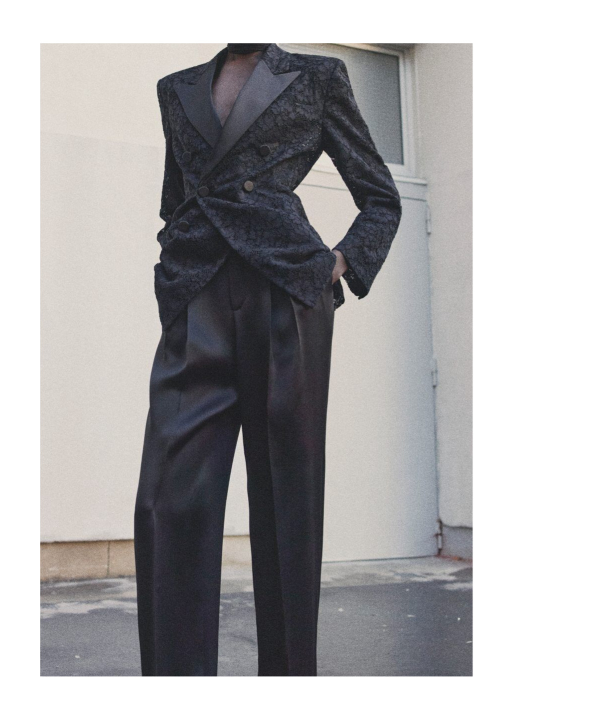 Saint Laurent Wool Pants In Black