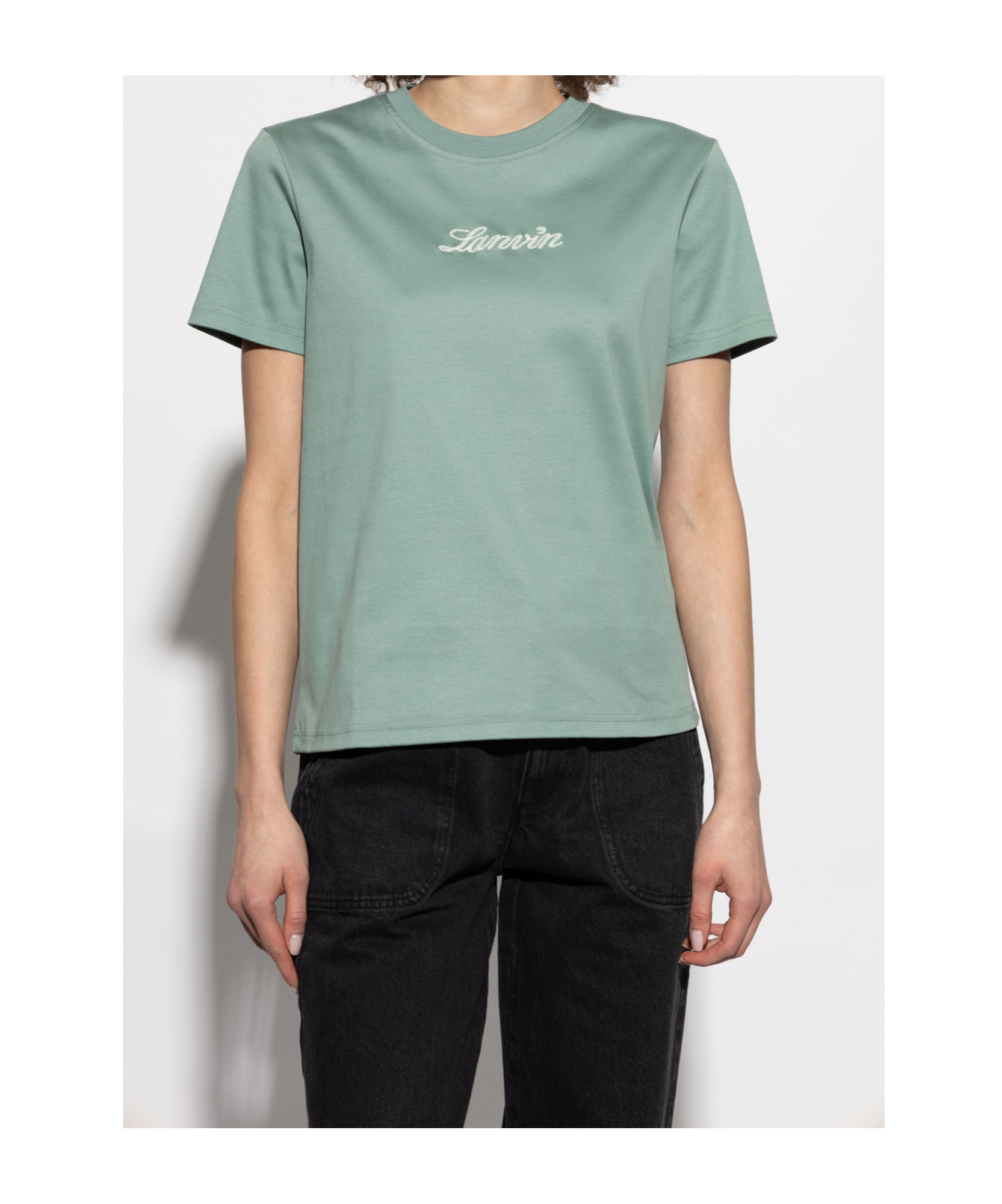 Lanvin Embroidered T-shirt In Green