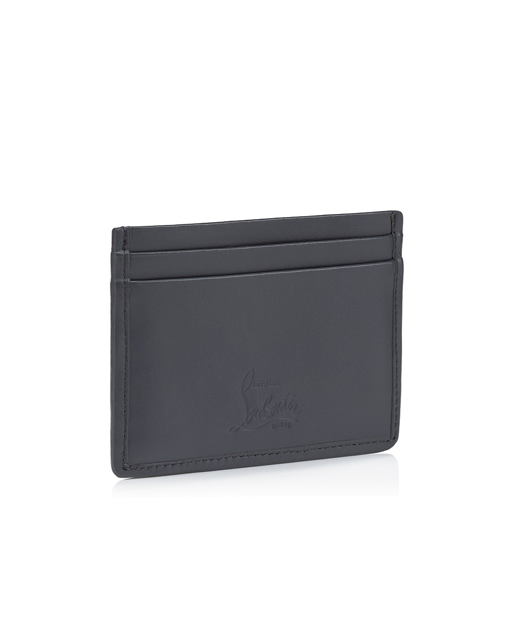 Christian Louboutin Kios Jacquard Monogram Card Holder In Black