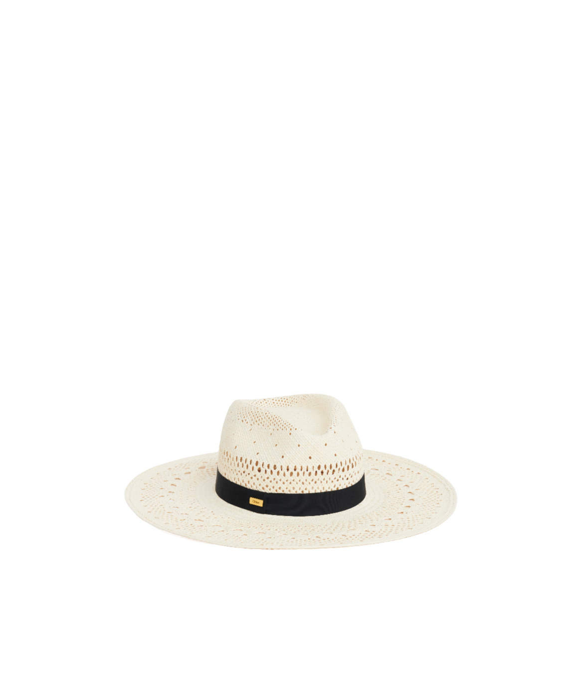 Chloé Chloe Panama Open-weave Straw Hat In White