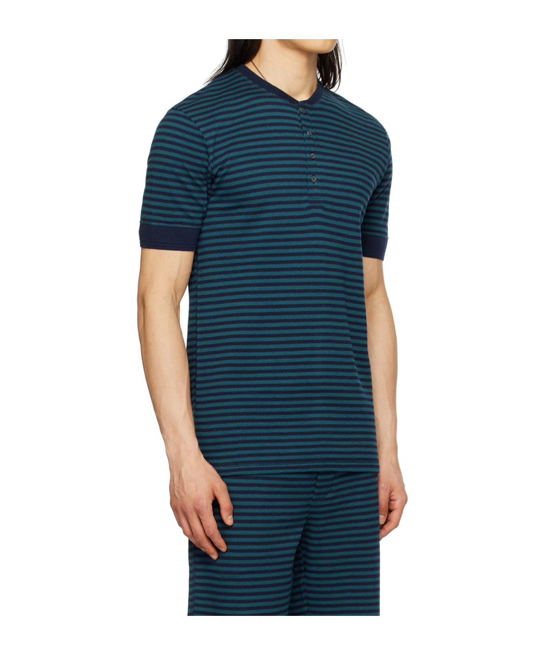 Shop Paul Smith Stripe-pattern Short-sleeve T-shirt In Blue