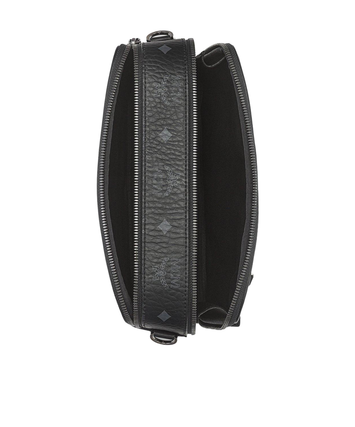 Mcm Diamond Camera Bag In Visetos In Black