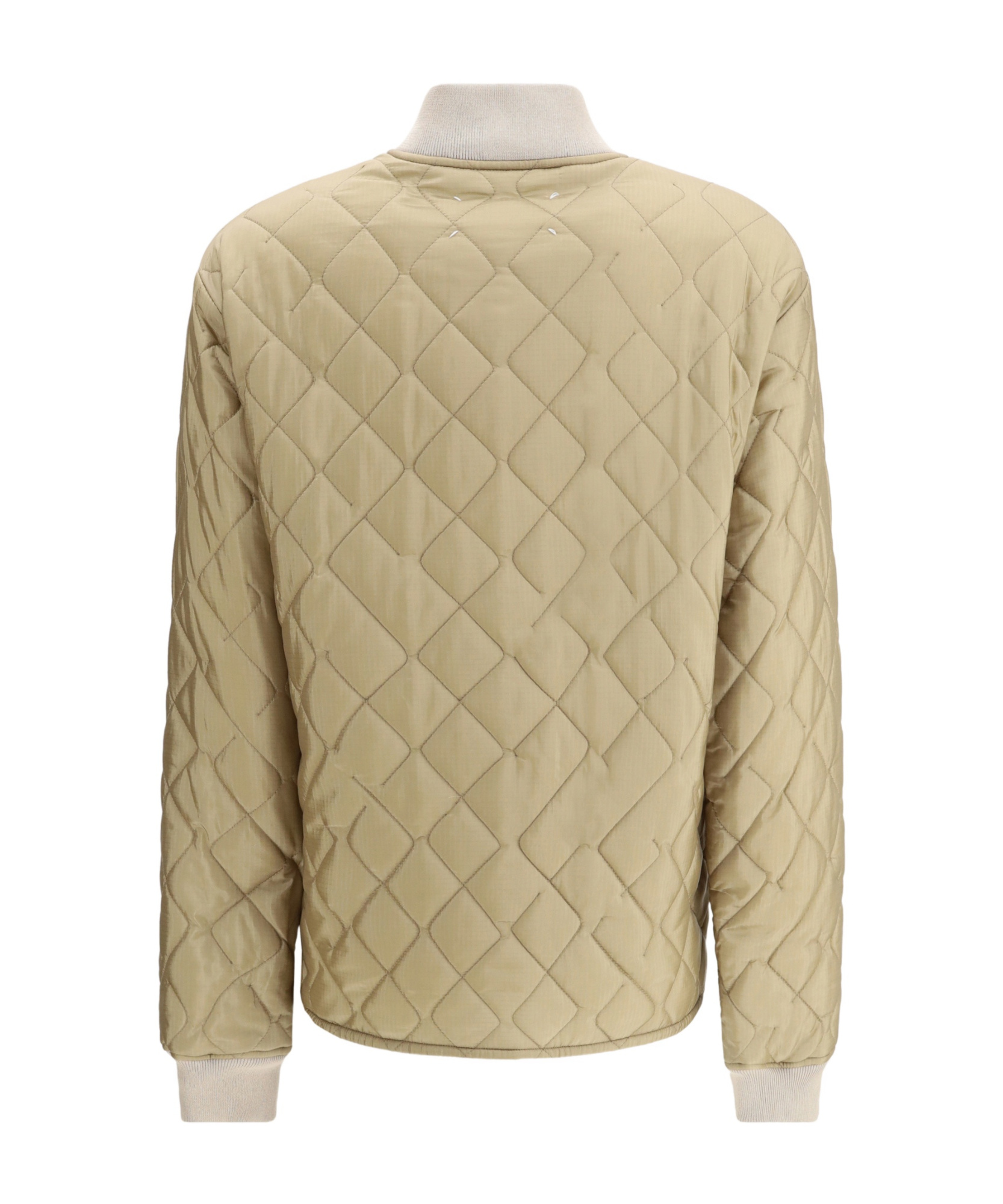 Maison Margiela Quilted Snap-button Bomber Jacket In Brown