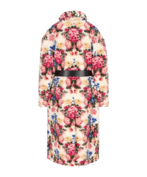 LOEWE LOEWE FLORAL JACQUARD BELTED COAT 