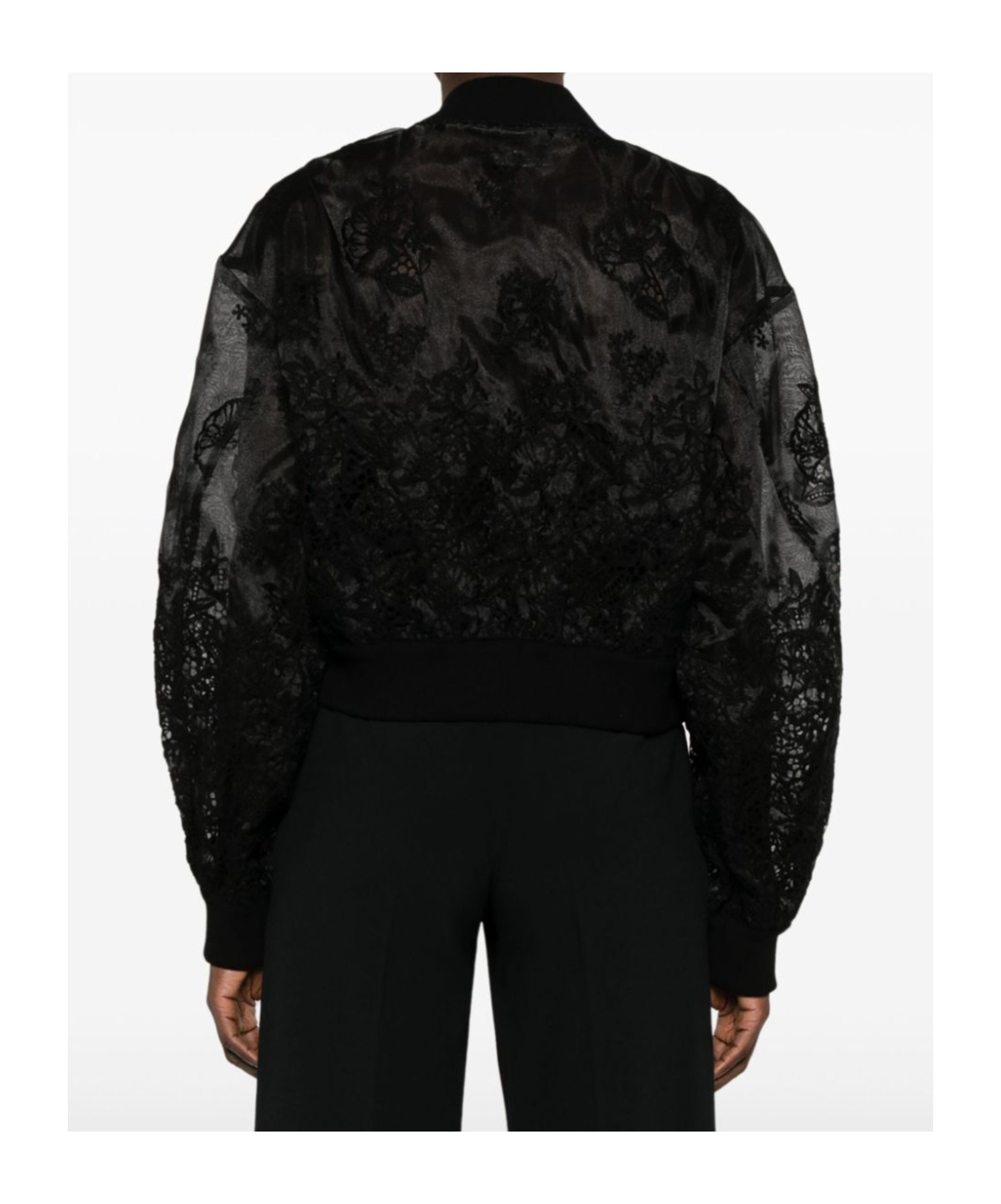 Ermanno Scervino Floral-embroidered Jacket In Black