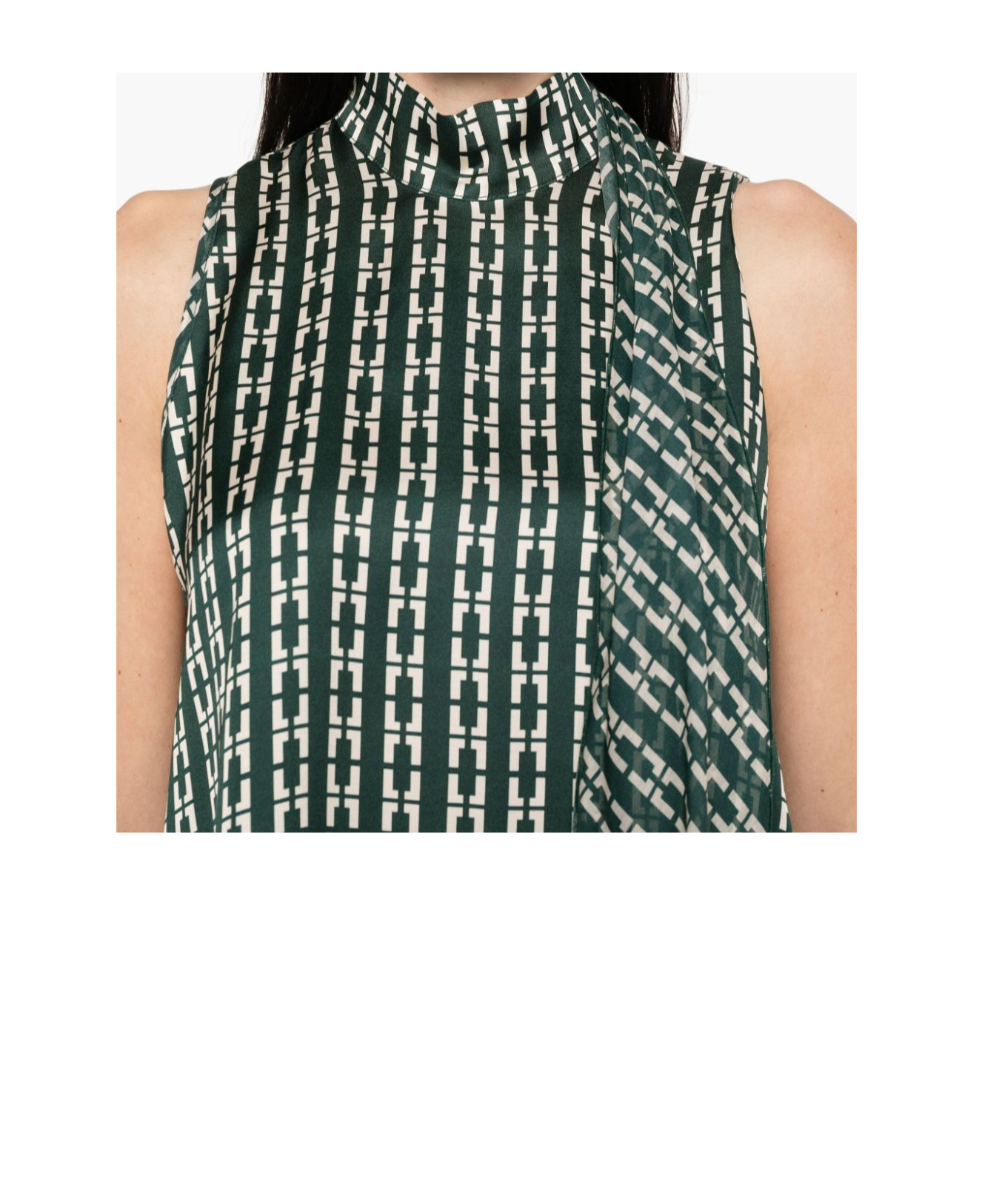 Shop Forte Forte Geometric-print Top In Green