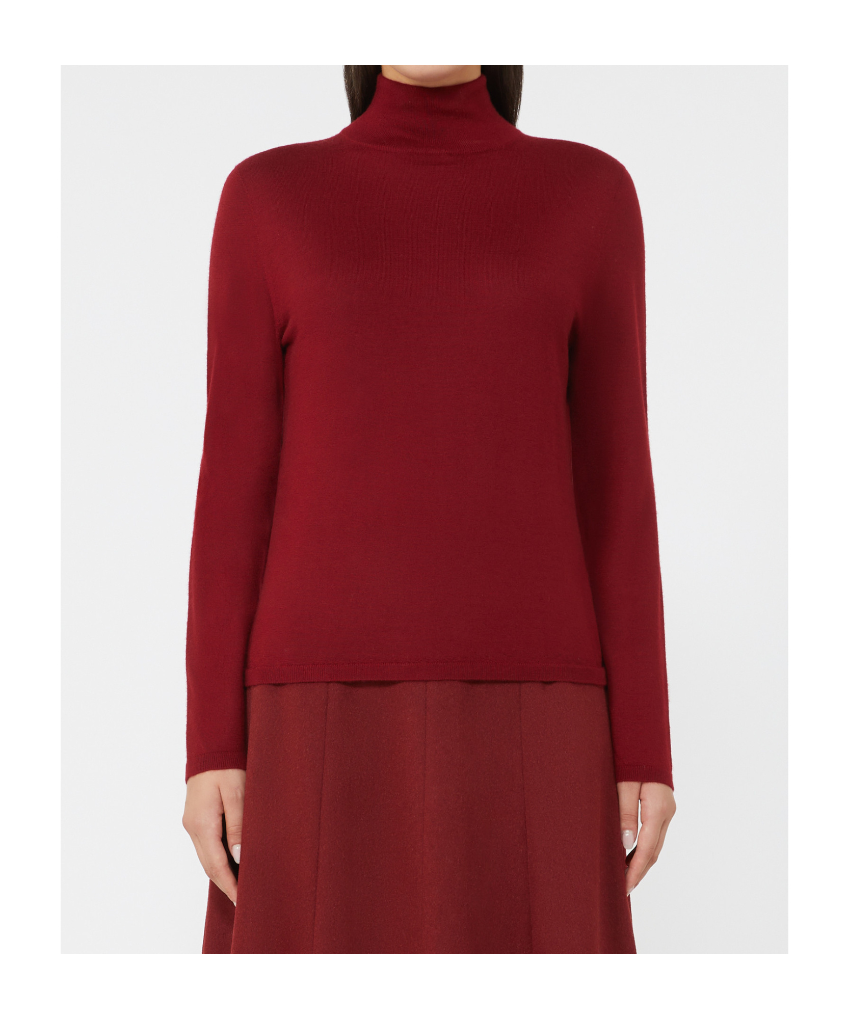 Max Mara Meana Cashmere Turtleneck Sweater In Burgundy