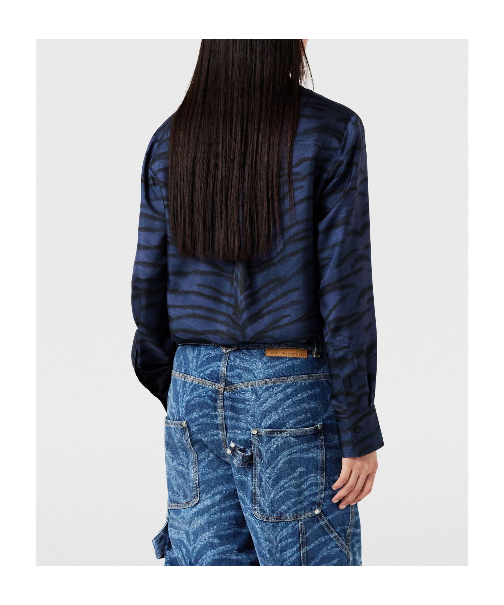 Stella Mccartney Animal Print Shirt In Blue