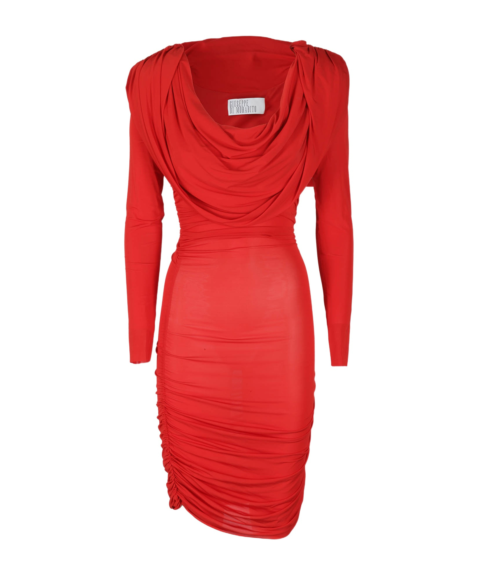 Giuseppe Di Morabito Cowl-neck Ruched Minidress