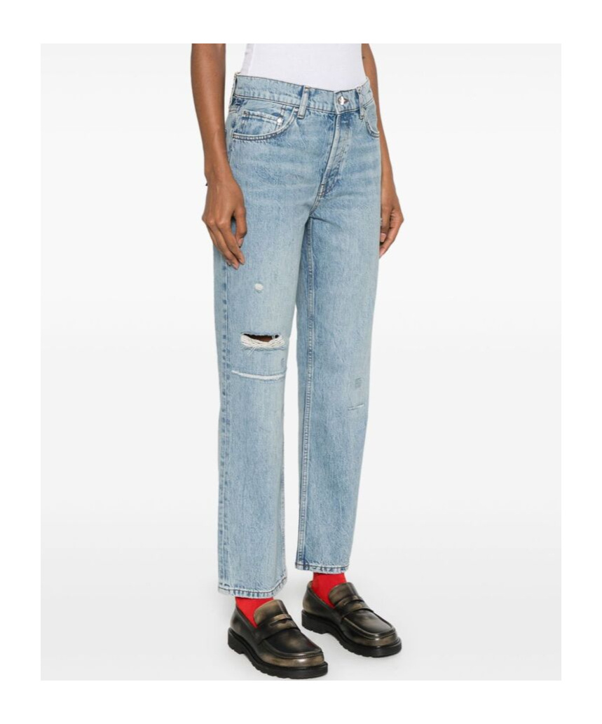 ANINE BING BENSON HIGH-RISE STRAIGHT-LEG JEANS