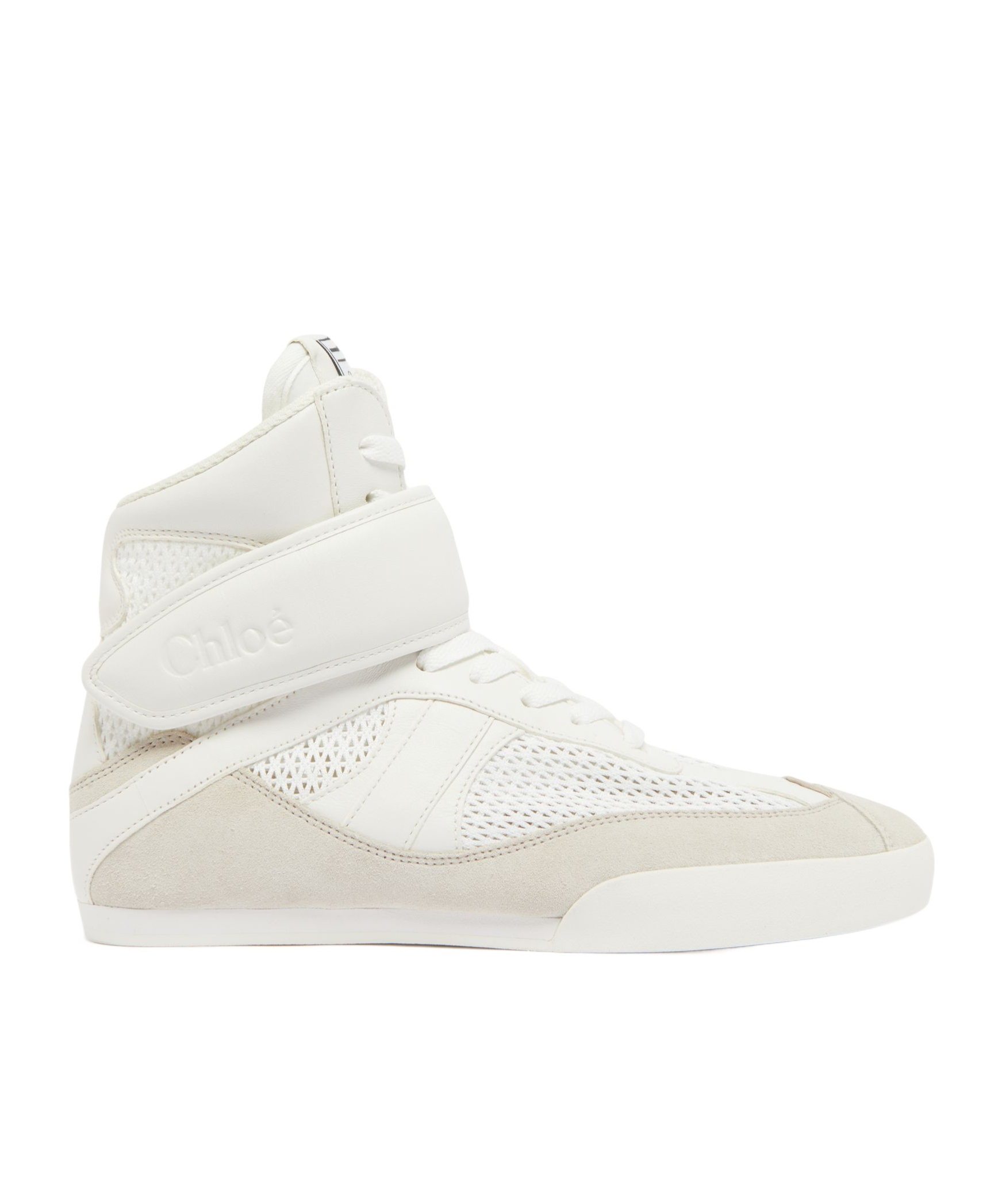 Shop Chloé Round-head High-top Casual Shoes In White