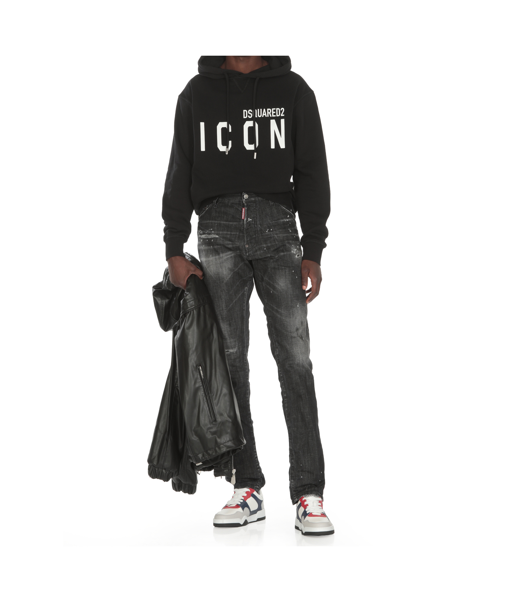 Shop Dsquared2 Icon Hoodie In Black