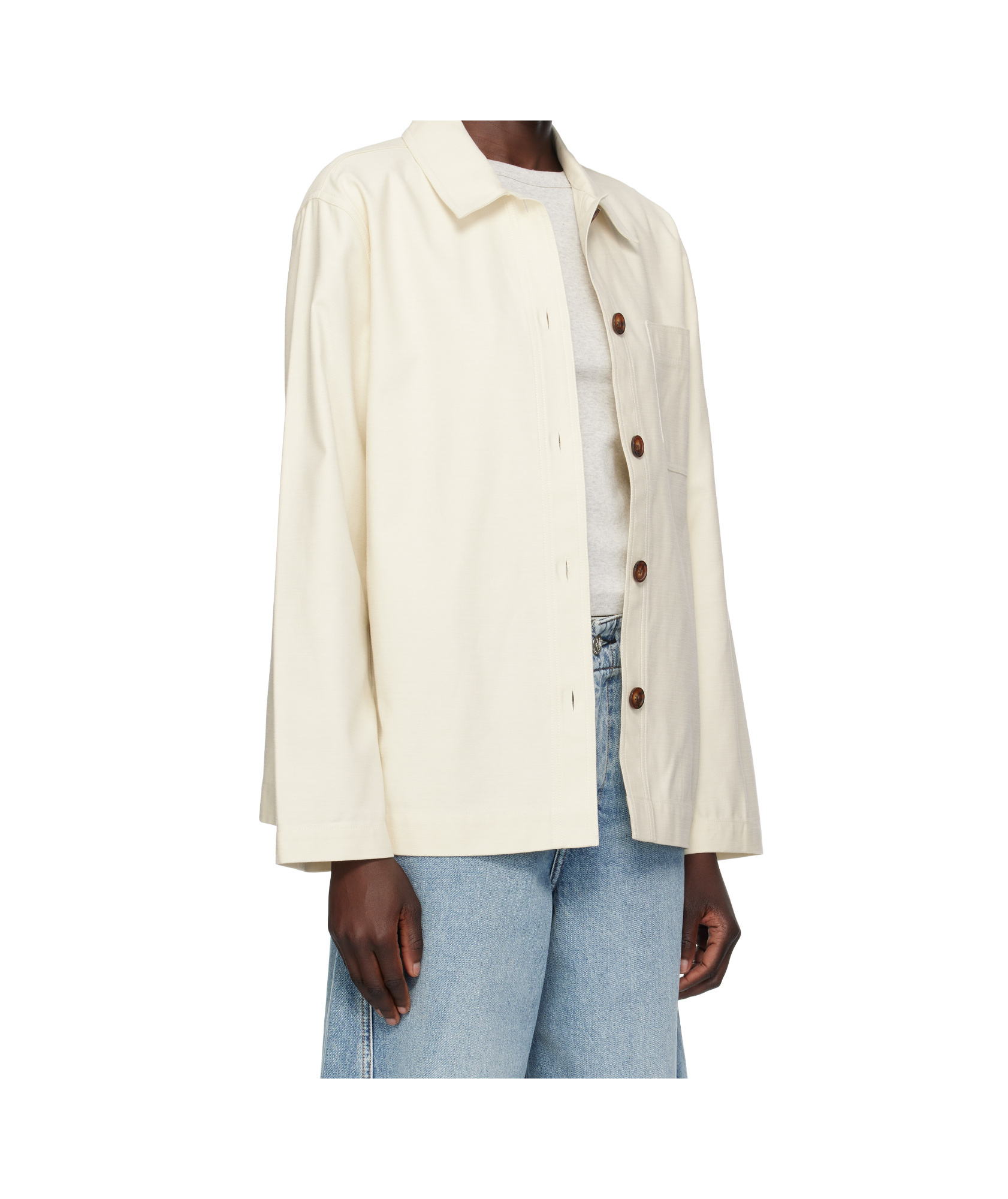 Rag & Bone Off-white Savannah Shirt Jacket In White