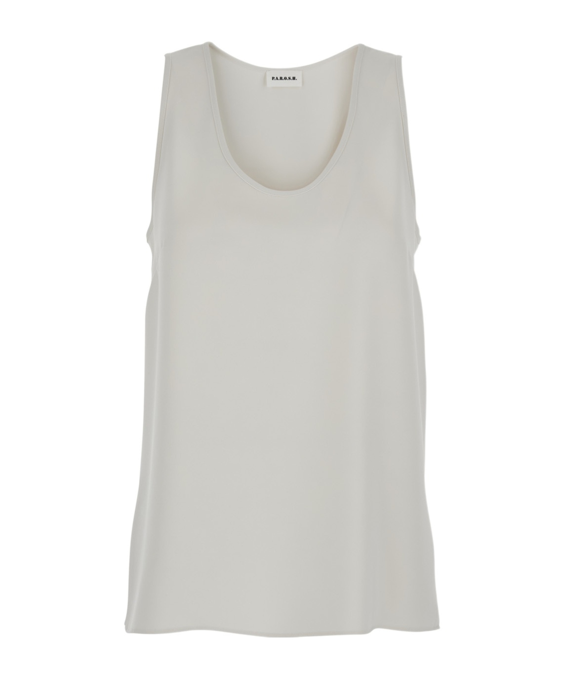 P.a.r.o.s.h Silk Tank Top In White