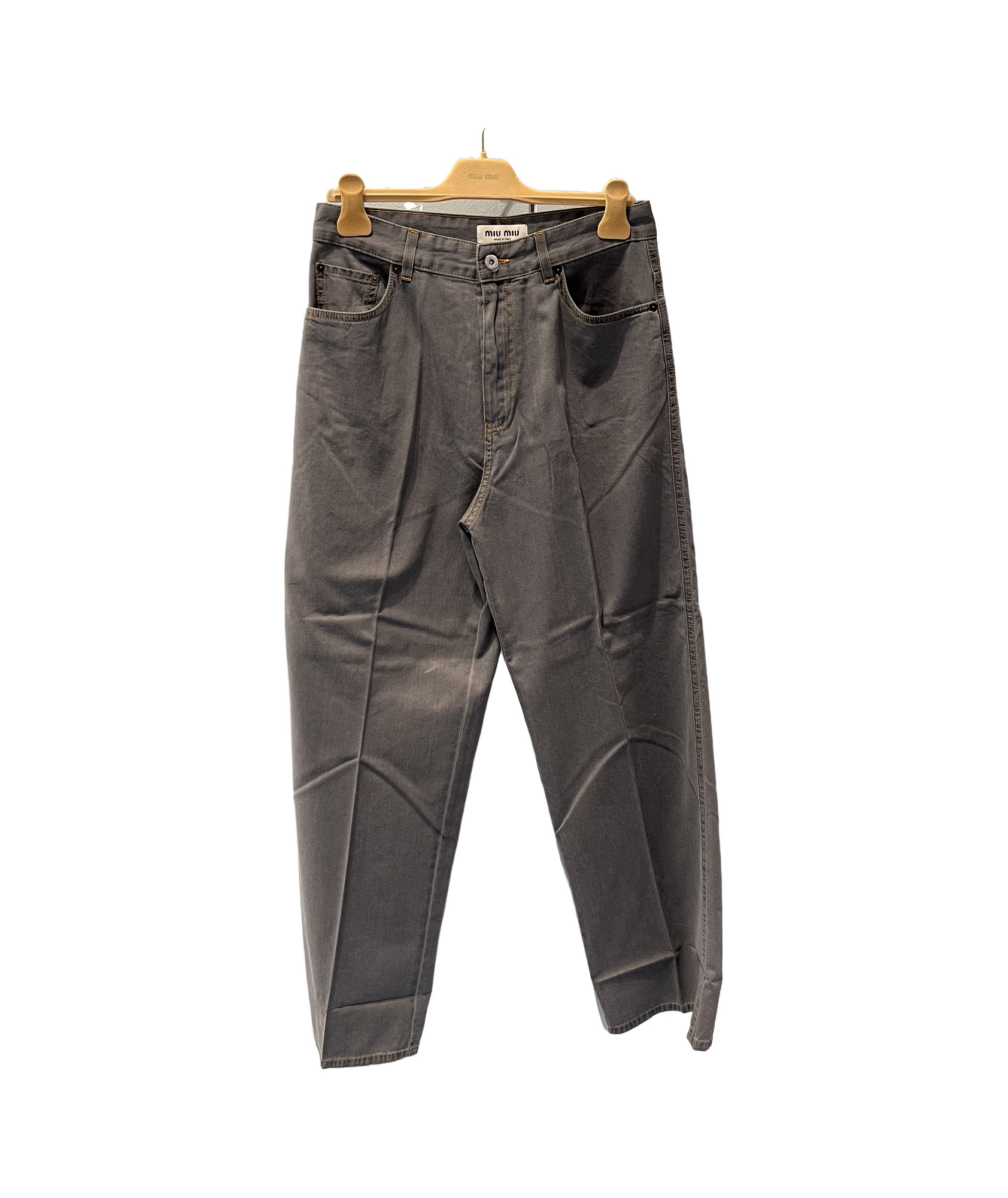 Miu Miu Straight Jeans In Black