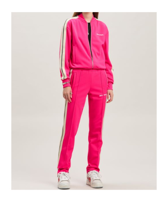 Palm Angels Logo Embroidered Track Jacket In Pink