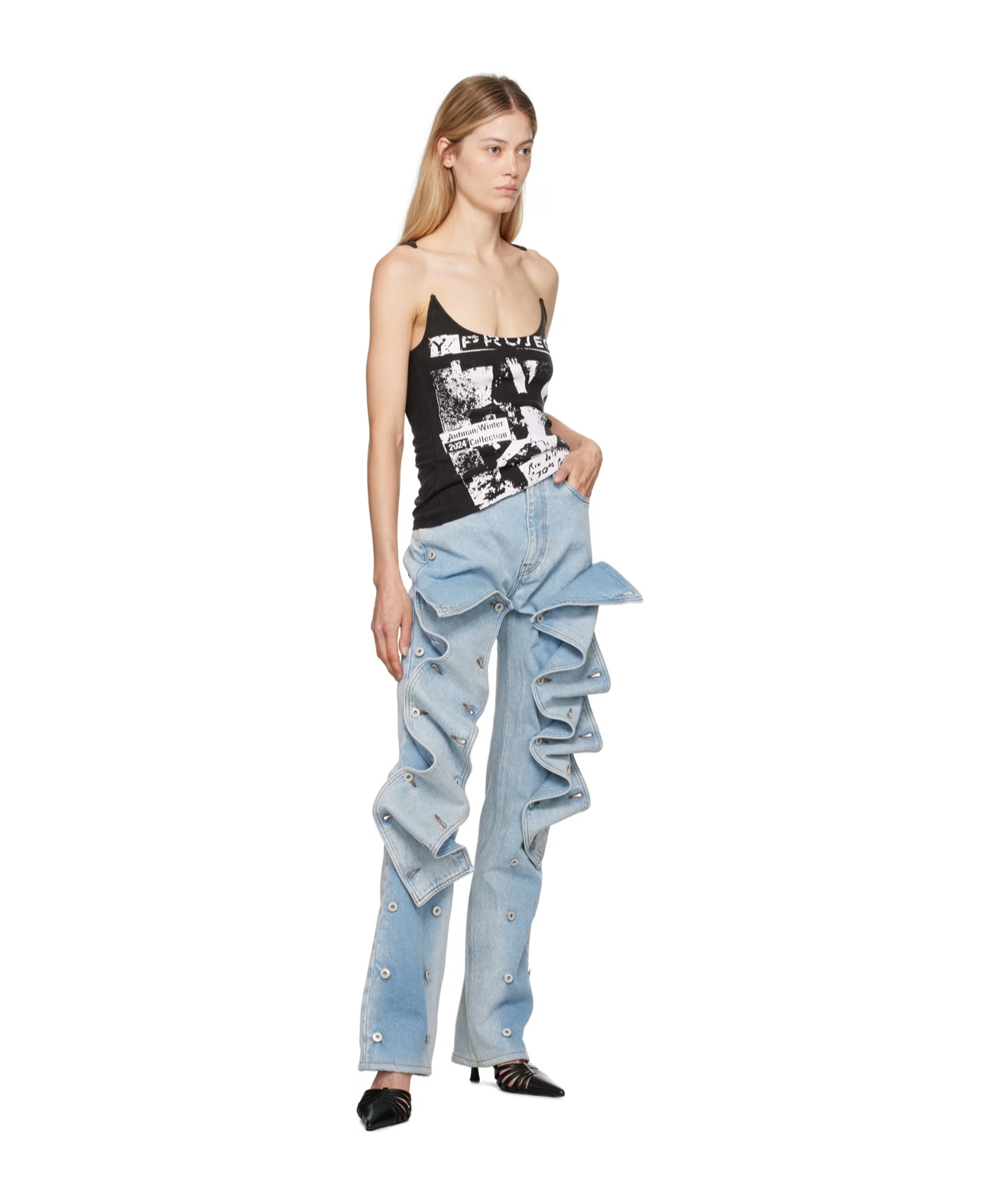 Y/project Snap Off Jeans In Multicolor