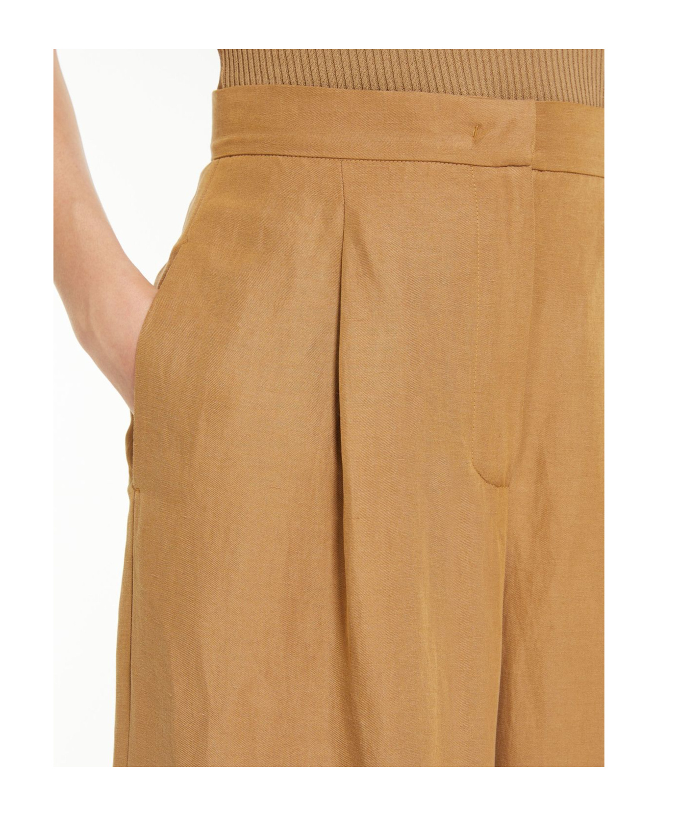 Max Mara Light And Airy Trouser For Women In Nude