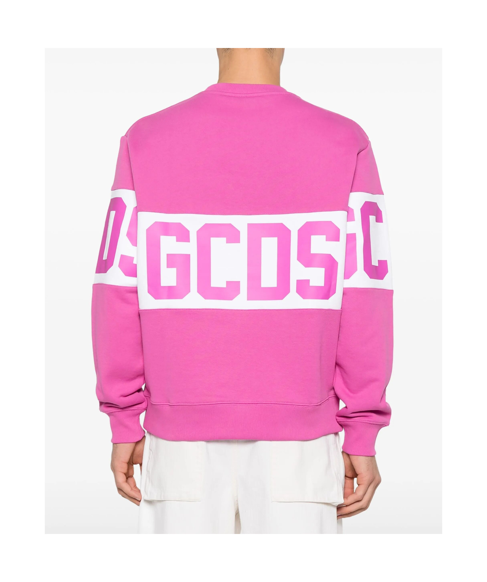 Gcds Logo-print Sweatshirt In Pink