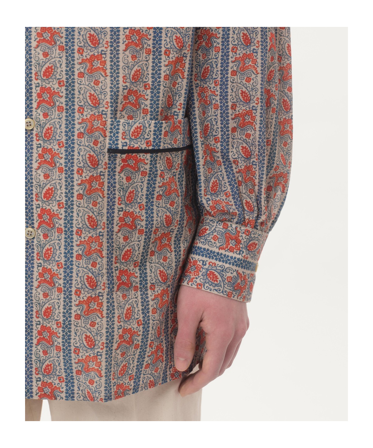 Valentino Pajama Shirt With "voyage Imaginaire" Print In Gray