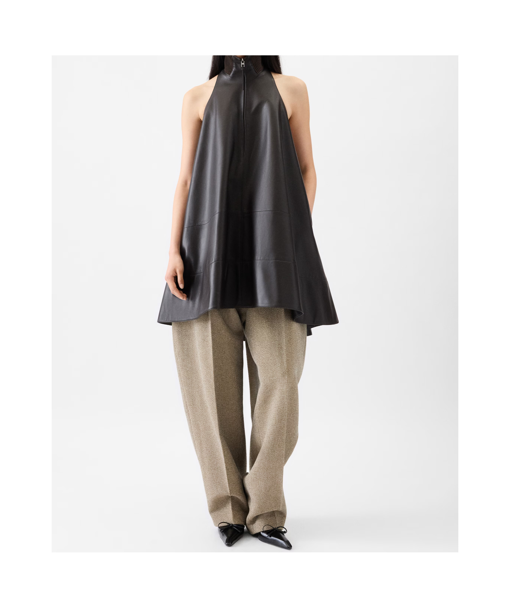Jacquemus The Triangle Mini Dress In Brown