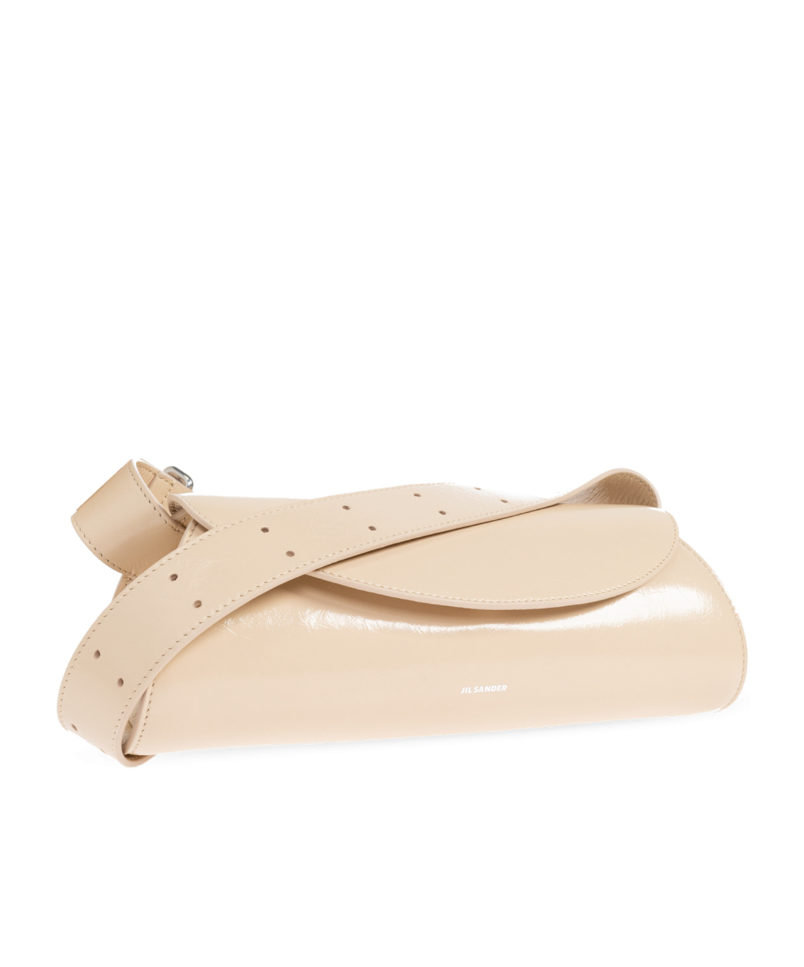 Jil Sander Logo Printed Shoulder Bag In Neutral