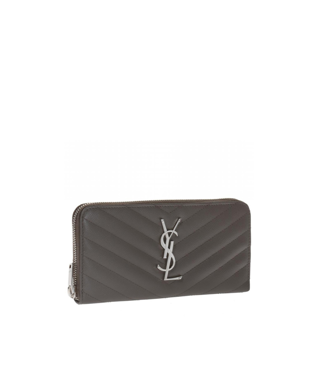 Saint Laurent Zipper Wallet In Black