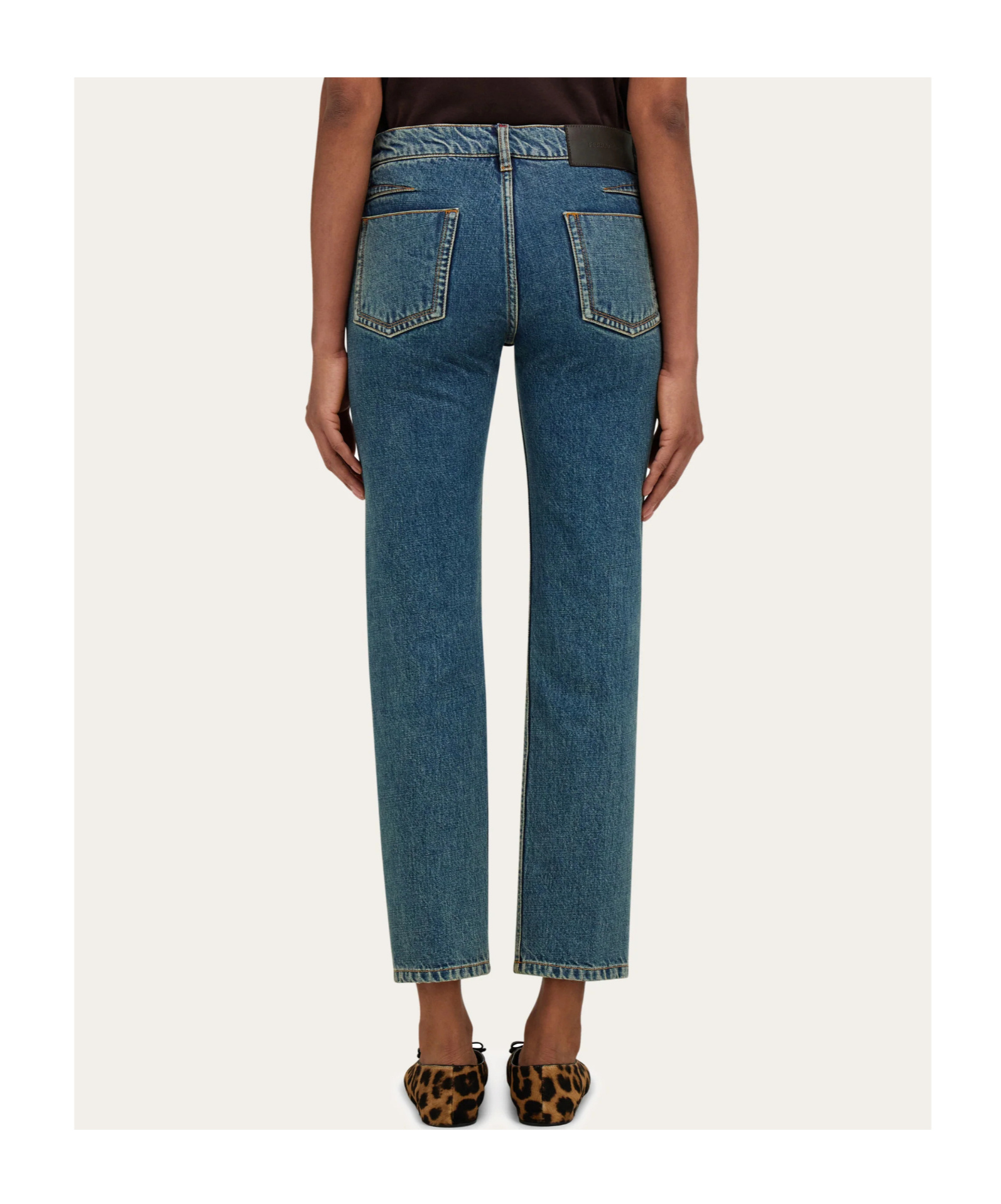 Ferragamo Slim Fit Jeans In Blue